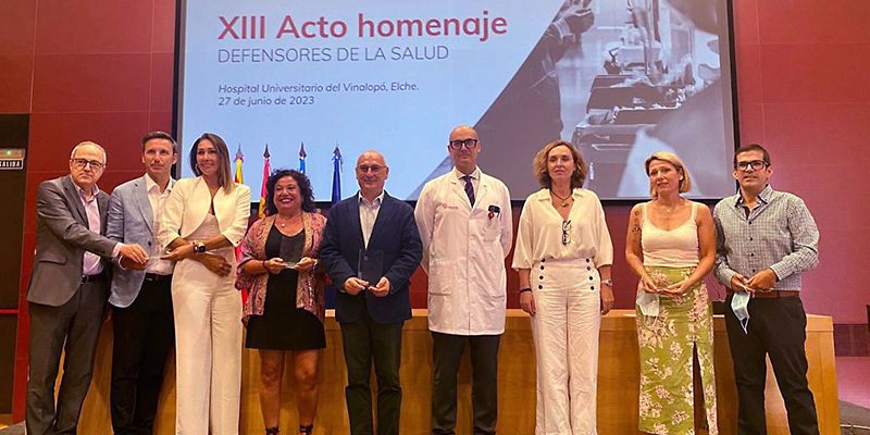 El Hospital del Vinalopó distingue a Francis Mojica, APSA y Jorge Cantó como Defensores de la Salud 2023￼